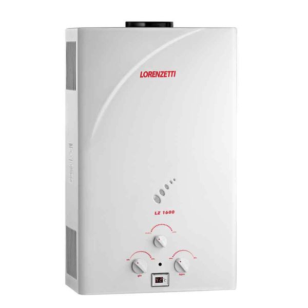 Aquecedor a Gás Branco LZ 1600N 15 Litros GLP Lorenzetti