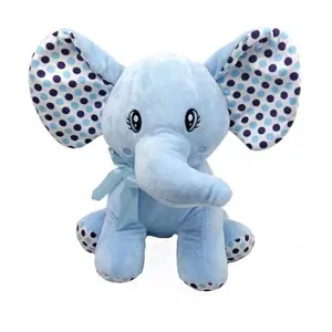 Elefante Pelúcia Azul 26 Cm Altura Fofinho
