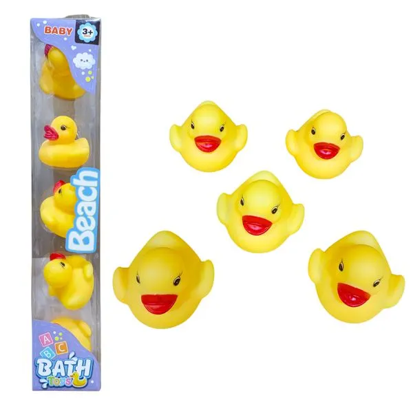 Brinquedo Infantil Patinho de Banho 5 Peças
