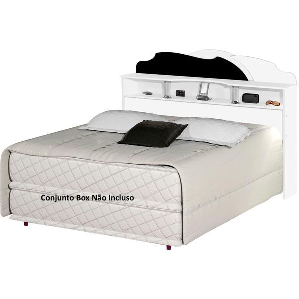 Cabeceira Casal - Geval Cristal Branco / Preto