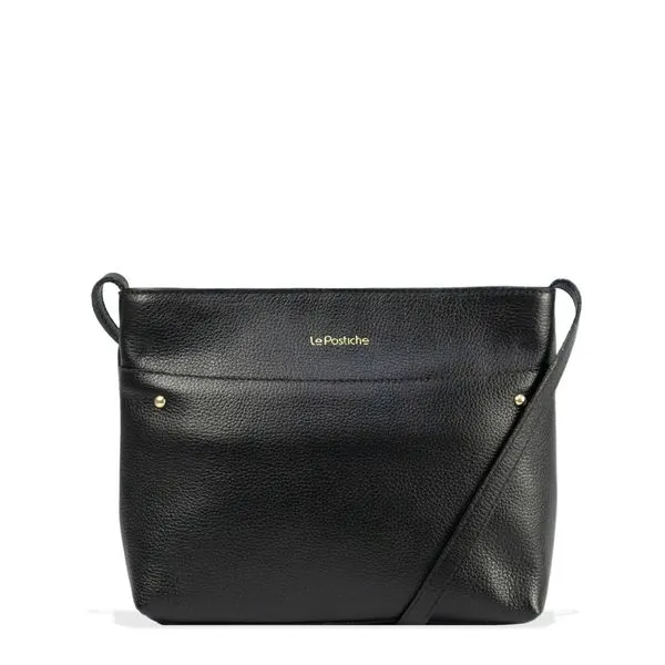 Bolsa Transversal Feminina em Couro Kate Le Postiche PRETO