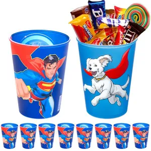 10 Copos Superman 320ml p/ Sacola Surpresa de Aniversário Lembrancinha de Festa Infantil