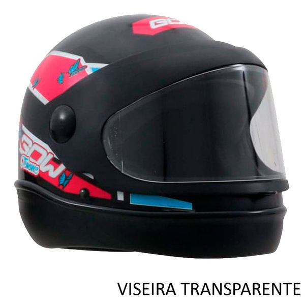 Capacete GOW Interlagos Preto E Rosa 58 (MP)