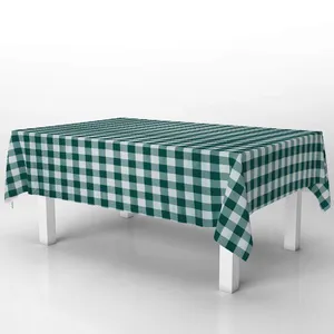 Toalha De Mesa Térmica Pvc Xadrez Jantar Cozinha 1,40 X 1,40 Titulo Xadrez Verde
