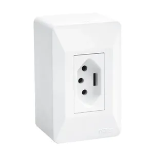 Tomada Externa Fame Com Placa E Caixa 2P+T 10A/250V Evidence 2503 Branco (MP)