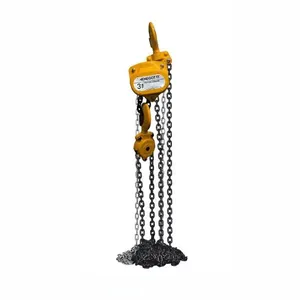 Talha de Corrente Manual MTC 0.5 Tonelada 5m para Elevação de Materiais Pesados Amarelo Menegotti Talha de Corrente Manual MTC 0.5 Tonelada 5m Amarelo para Construção Civil Menegotti