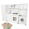 Kit Cozinha Infantil com Geladeira e Máquina de Lavar Branco