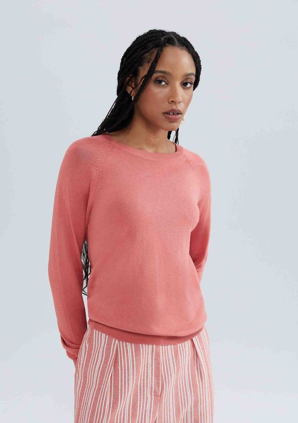 Blusão Feminino Em Tricô De Poliamida - Rosa G