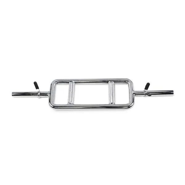 Barra H para Musculação Modelo Cromada com Presilha em Ferro Preto Indicado para Fortalecimento Muscular Kikos Barra H para Musculação Cromada com Presilha em Ferro Preto para Exercícios Funcionais Kikos