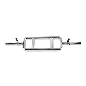 Barra H para Musculação Modelo Cromada com Presilha em Ferro Preto Indicado para Fortalecimento Muscular Kikos Barra H para Musculação Cromada com Presilha em Ferro Preto para Exercícios Funcionais Kikos
