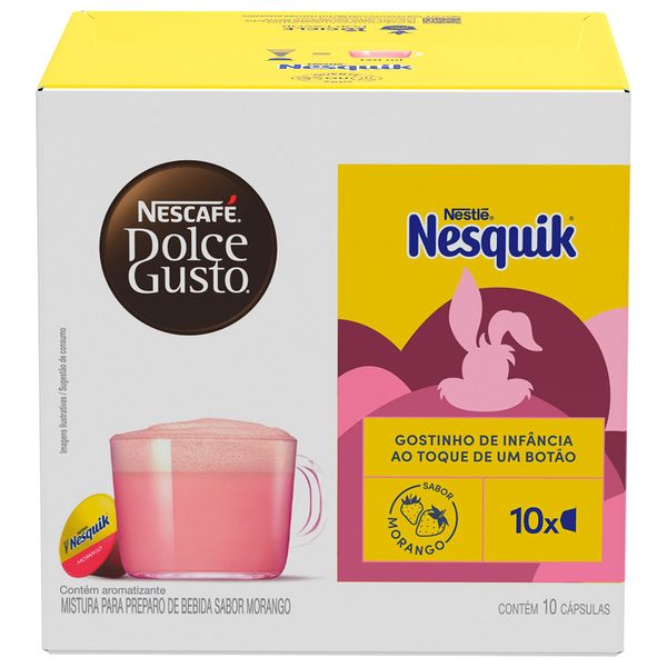 Café em Cápsula NESCAFÉ DOLCE GUSTO Nesquik Morango 10 Cápsulas 150g