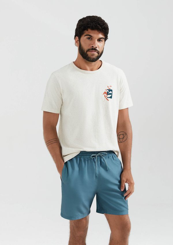 Shorts Praia Básico Masculino - Azul G