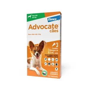 Antipulgas Advocate Cães até 4kg 3 pipetas