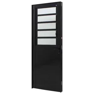 Porta de Giro com Basculante Perfecta PSB Direita de Alumínio 80x215cm para Garagem Preta Jap Telecom Porta de Giro Basculante Perfecta PSB Direita de Alumínio 80x215cm Preta Jap Telecom