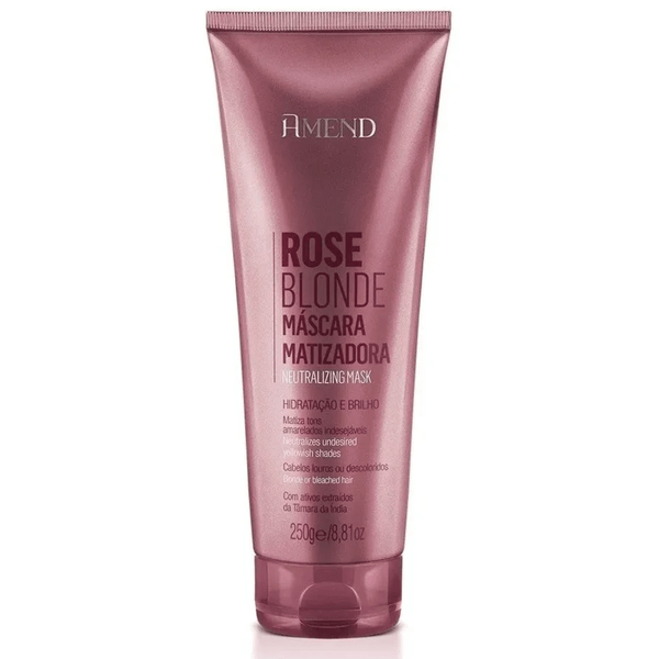 Máscara Matizadora Amend Rose Blonde 250g Máscara Matizadora Amend Rose Blonde com 250g