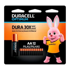 Pilha Alcalina Optimum Aa Blister Com 12 Unidades 5019459 - Duracell
