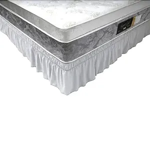 Saia Box Solteiro Com 2 Elásticos E Babado 88x188x38cm Branco