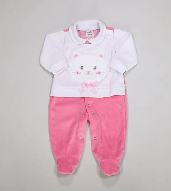 Macacão Plush Urso Menina Urso - 18267 Rosa - G