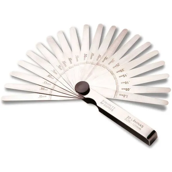 Calibre de Folga 0,05 a 1mm Leque 20 Lâminas Retas 152mm 66MC - Starrett