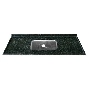 Pia de Granito 1,00m Verde Ubatuba Reto Simples Kasa