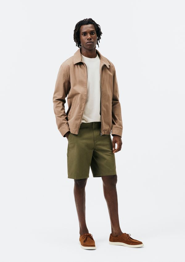 Bermuda Masculina Carpinteiro em Sarja Texturizada - Verde 040