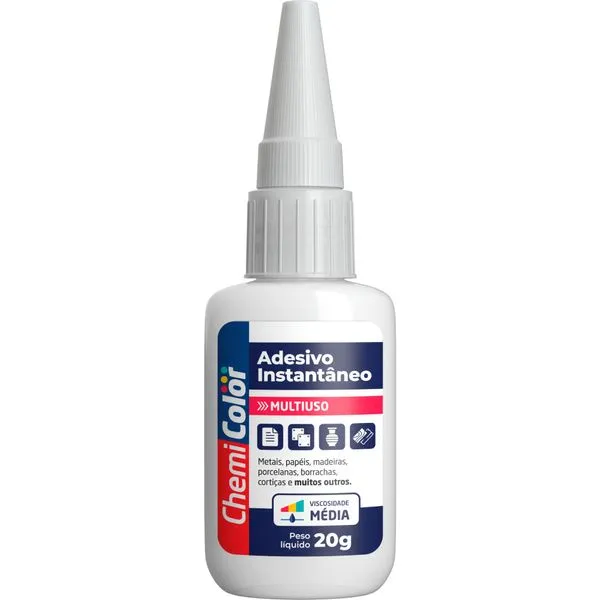 Adesivo Instantâneo 20 Gramas Multiuso - 0680632 - CHEMICOLOR