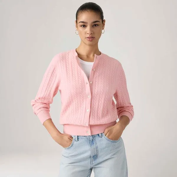 Cardigã Levi's® Super Soft Crewneck Rosa - S USA | P BR