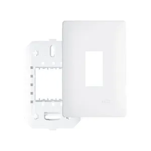 Placa Com Suporte Fame Habitat 4x2 Para Módulo Vertical Branco