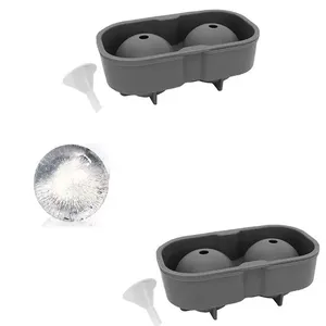 Duas formas para gelo redondo 5 cm silicone - 4 gelos bola