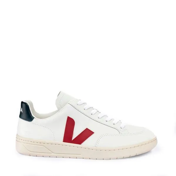 Tênis Veja V-12 Leather Extra White Marsala Nautico XD0201955A-34