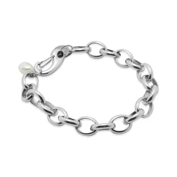 Pulseira Laço de Aço Prata Ajustável