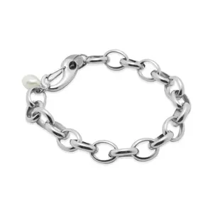Pulseira Laço de Aço Prata Ajustável