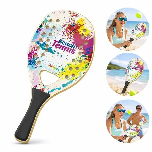 Raquete de Beach Tennis MDF 9mm 26 Furos Cabo Ergonômico Antiderrapante para Praia Yeet Raquete de Beach Tennis MDF 9mm 26 Furos Antiderrapante Yeet