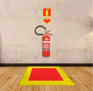Tapete Para Demarcação De Extintor Firekap 1m X 1m Kapazi