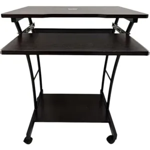 Mesa Para Computador Latcor Com Rodas Preto GL-7210D