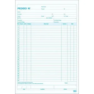 Bloco Pedido 1/18 50 Folhas