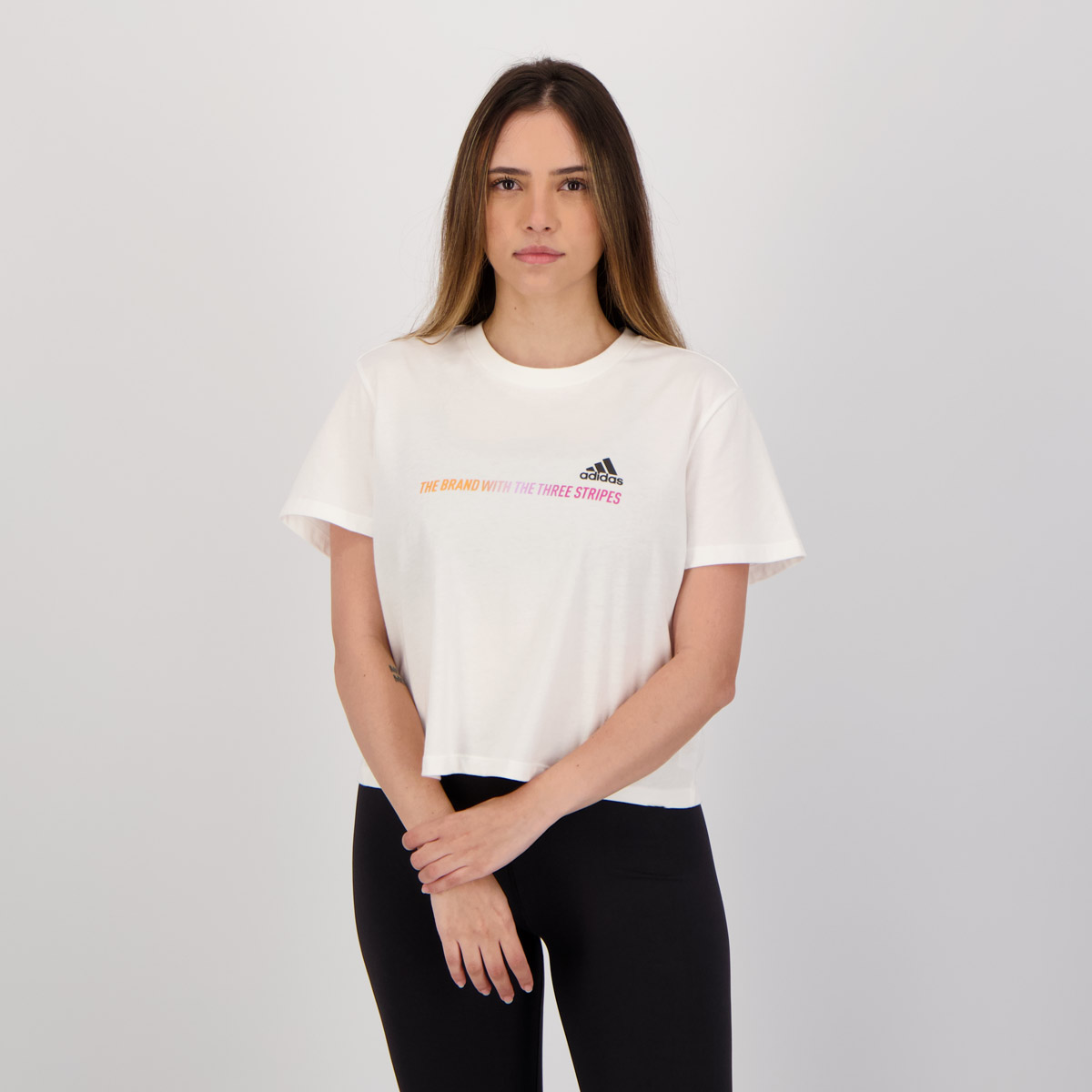 Cropped Adidas Essentials Fav Feminino Branco