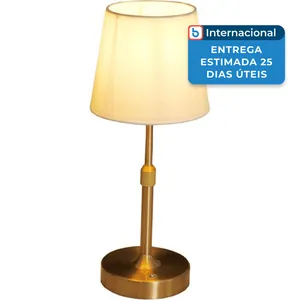 Luminária de Mesa BWHSHK com Base Metálica Dourada A-MBI