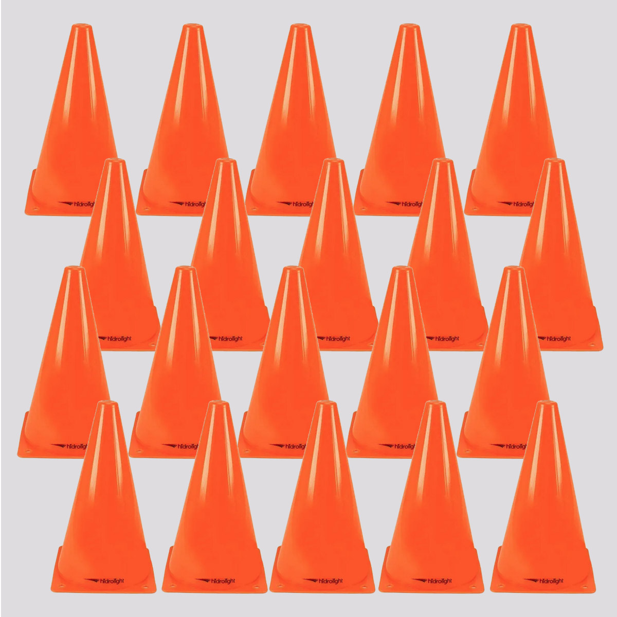 Kit 20 Cones de Agilidade Hidrolight Laranja