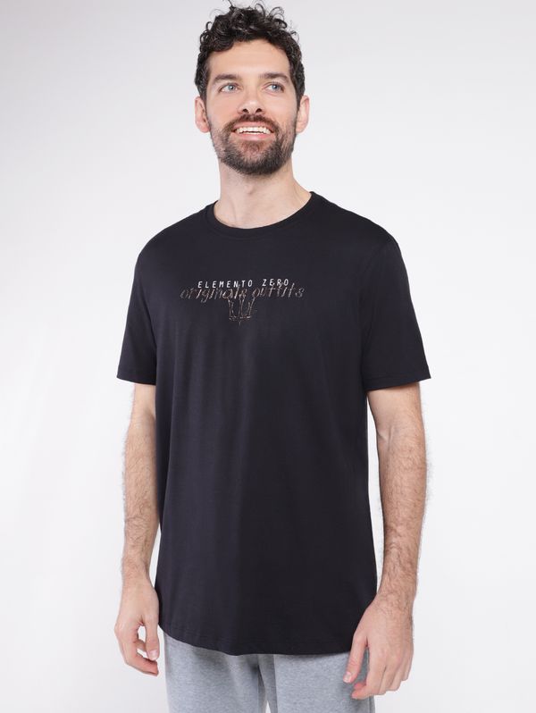 Camiseta Manga Curta Masculina PRETO P