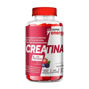 Suplemento Alimentar Creatina Cooper Energy Sabor Frutas Vermelhas 60 Gomas