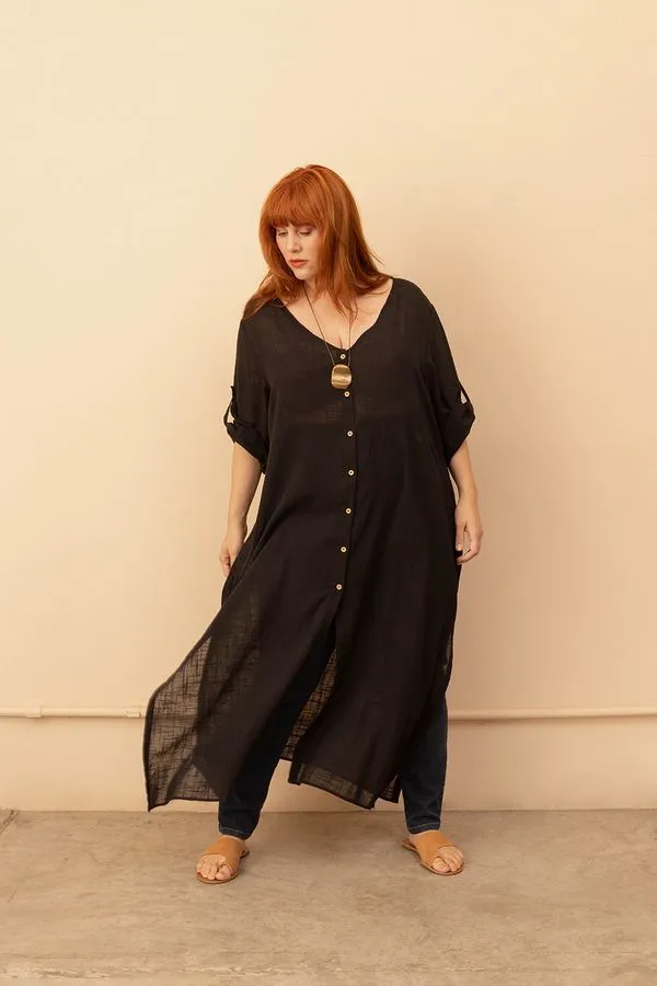 Chemise Teodora Plus Size Preto-G