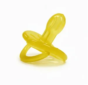 Chupeta Calmante 100% Silicone Bico Reto Simétrico Baby Nany Amarelo