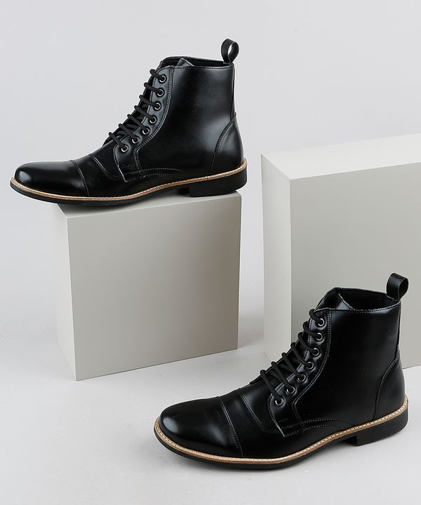 Bota Coturno Masculina Oneself Cano Curto Preta 38