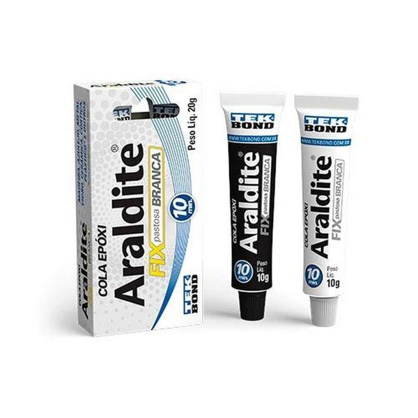 Araldite Epóxi Branco 20g Adesivo Bicomponente Para Fixar Reparar Ideal Para Diversos Materiais
