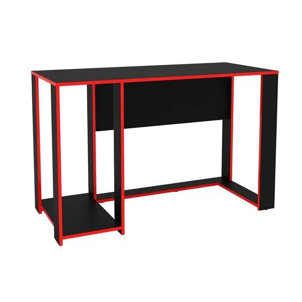 Mesa Computador Casal Gamer Singapura Preto/Vermelho - Politorno