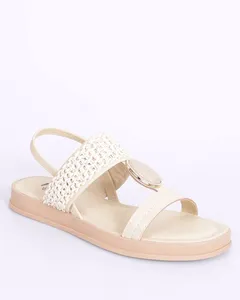 Sandália Feminina Dakota com Aplique Off White 38