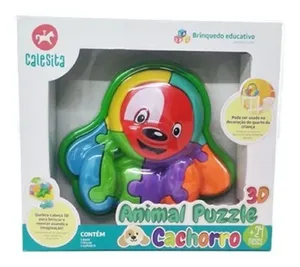 Quebra Cabeça 3D Cachorro Verde Tateti 614