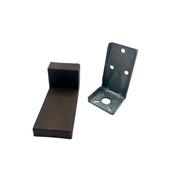 Cantoneira Metálica com Capa Plástica 57mmx31mm 4 Peças Sforplast Cantoneira Metálica com Capa Plástica 57mmx31mm Marrom 4 Peças