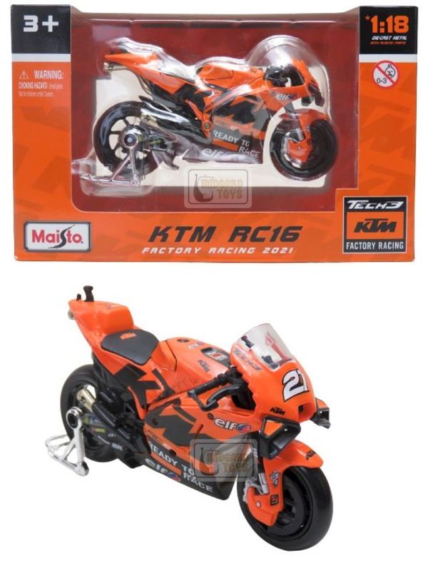 KTM RC16 2021 - Iker Lecuona #27 - Tech3 KTM Factory Racing - Moto GP - 1/18 - Maisto